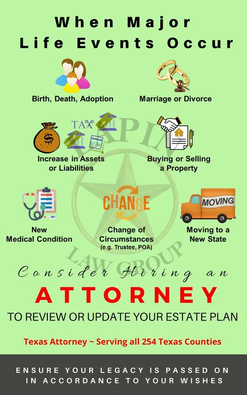 Lapin Law Offices assist clients in all 254 Texas Counties with affordable estate planning services: wills, living trust, durable powers of attorney, healthcare directives, probate, NFA trust, as well as update existing plans. Visit LapinLawTX.com